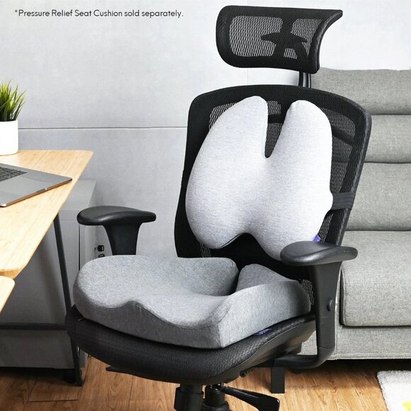 Cushion Lab - Back Relief Lumbar Pillow - Black - Picture 5 of 5